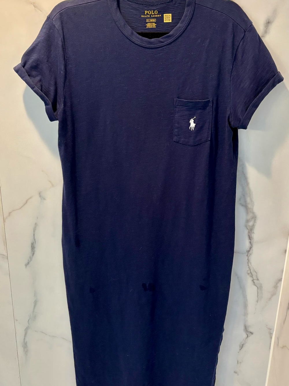 Polo by Ralph Lauren Navy Pocket Midi T-Shirt Dress